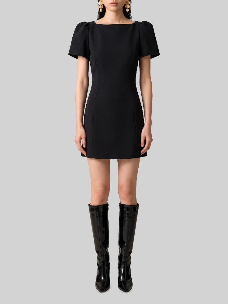 Double crepe mini dress