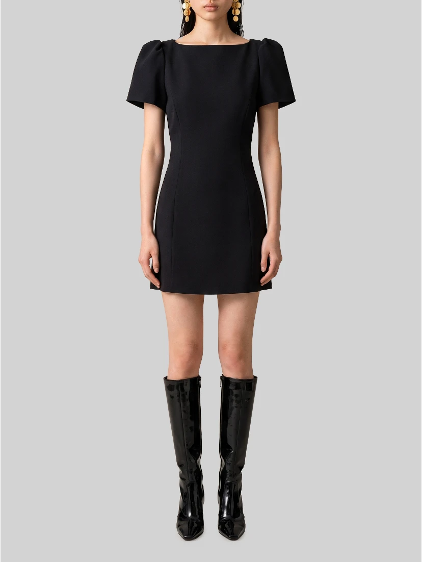 Double crepe mini dress