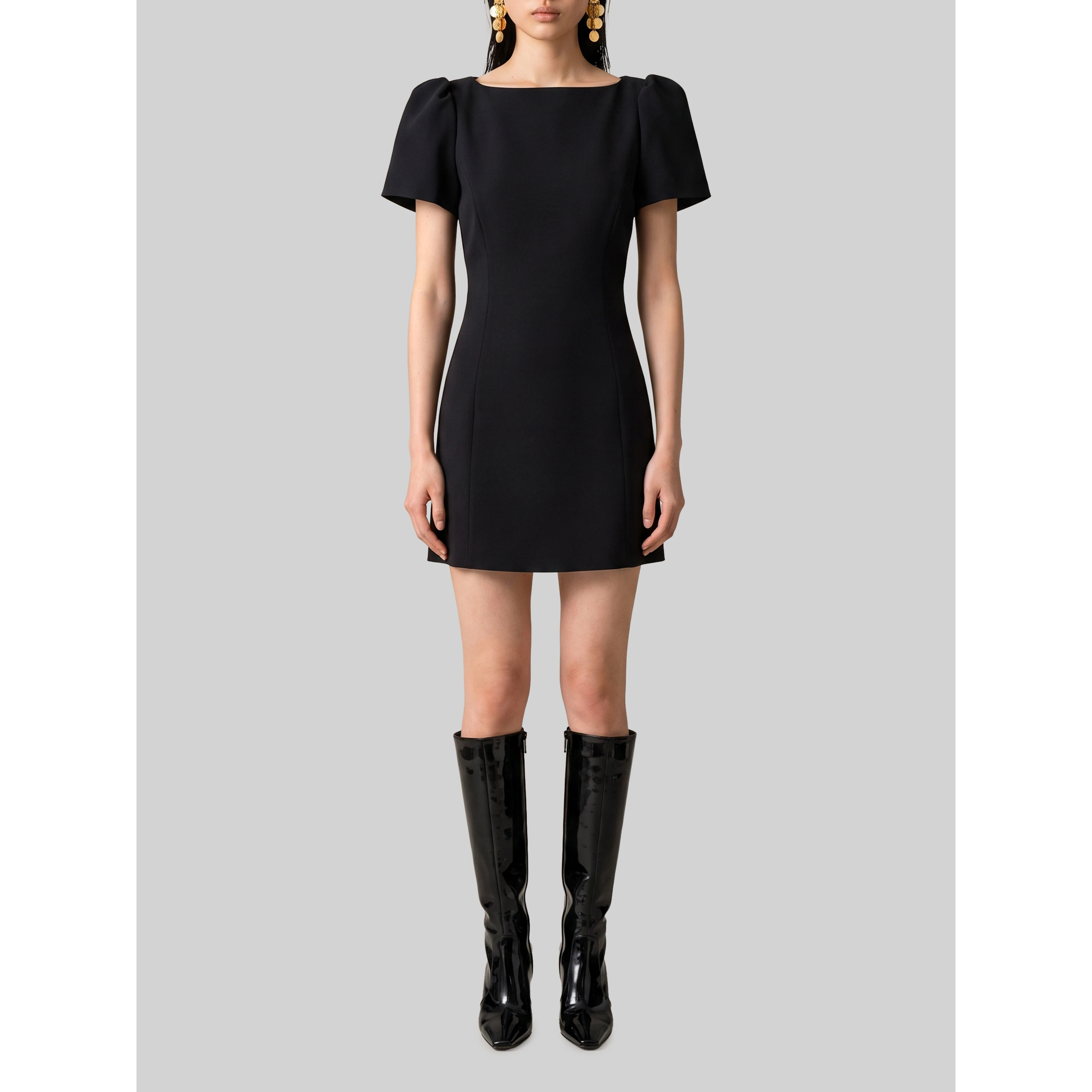 Double crepe mini dress