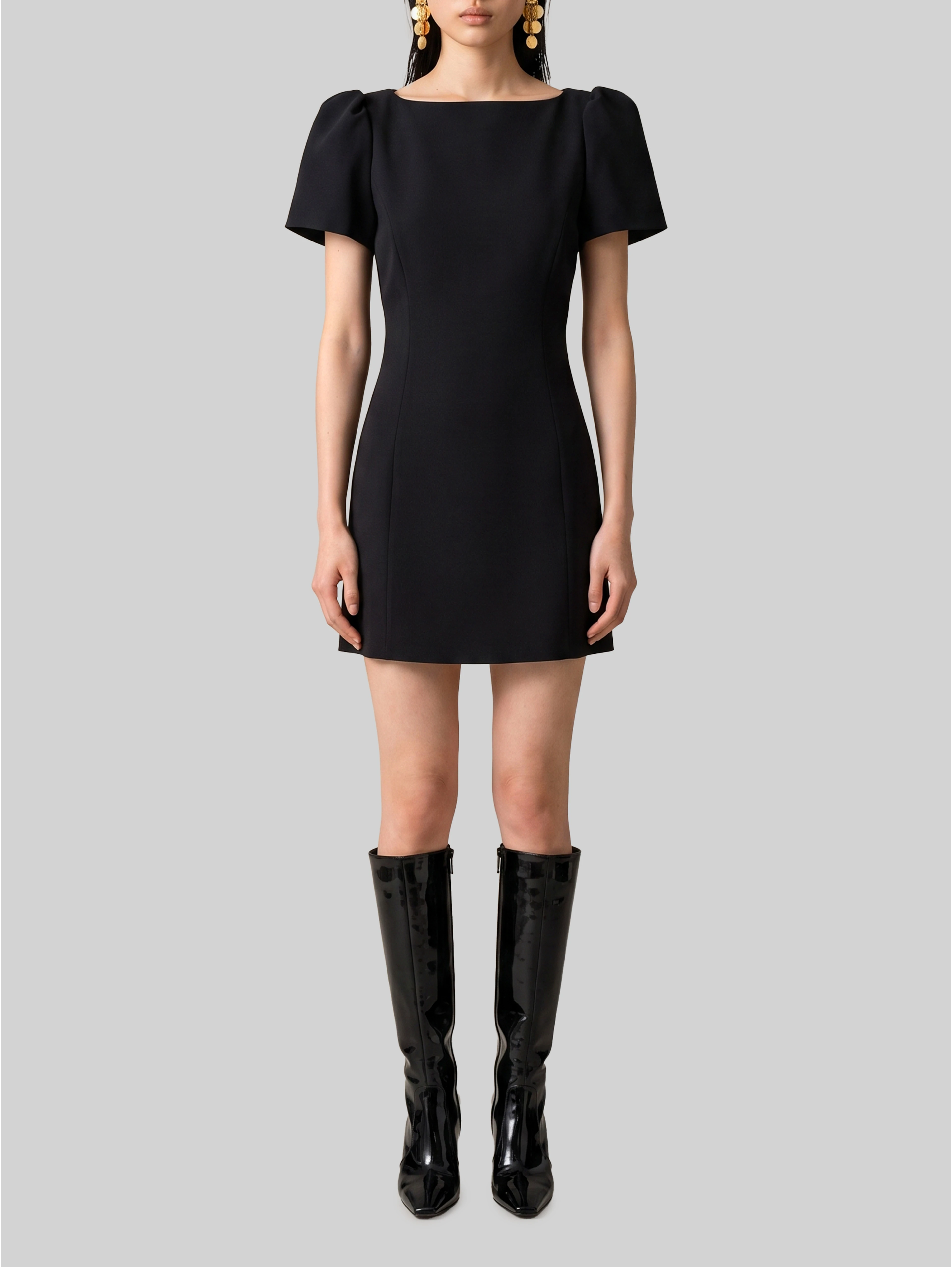 Double crepe mini dress