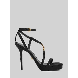 Decorated satin Medusa '95 sandals