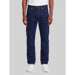 Rinse blue denim jeans