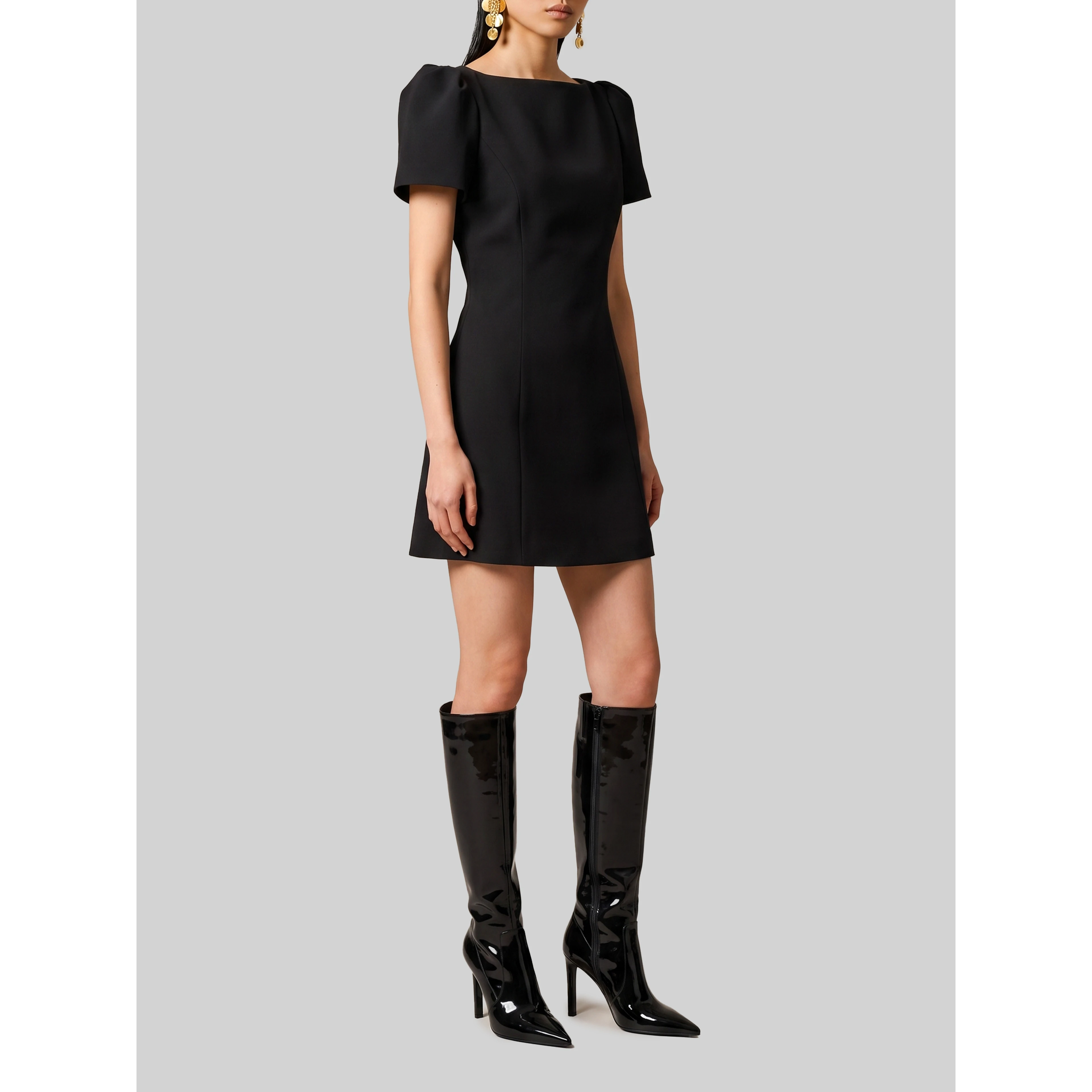 Double crepe mini dress