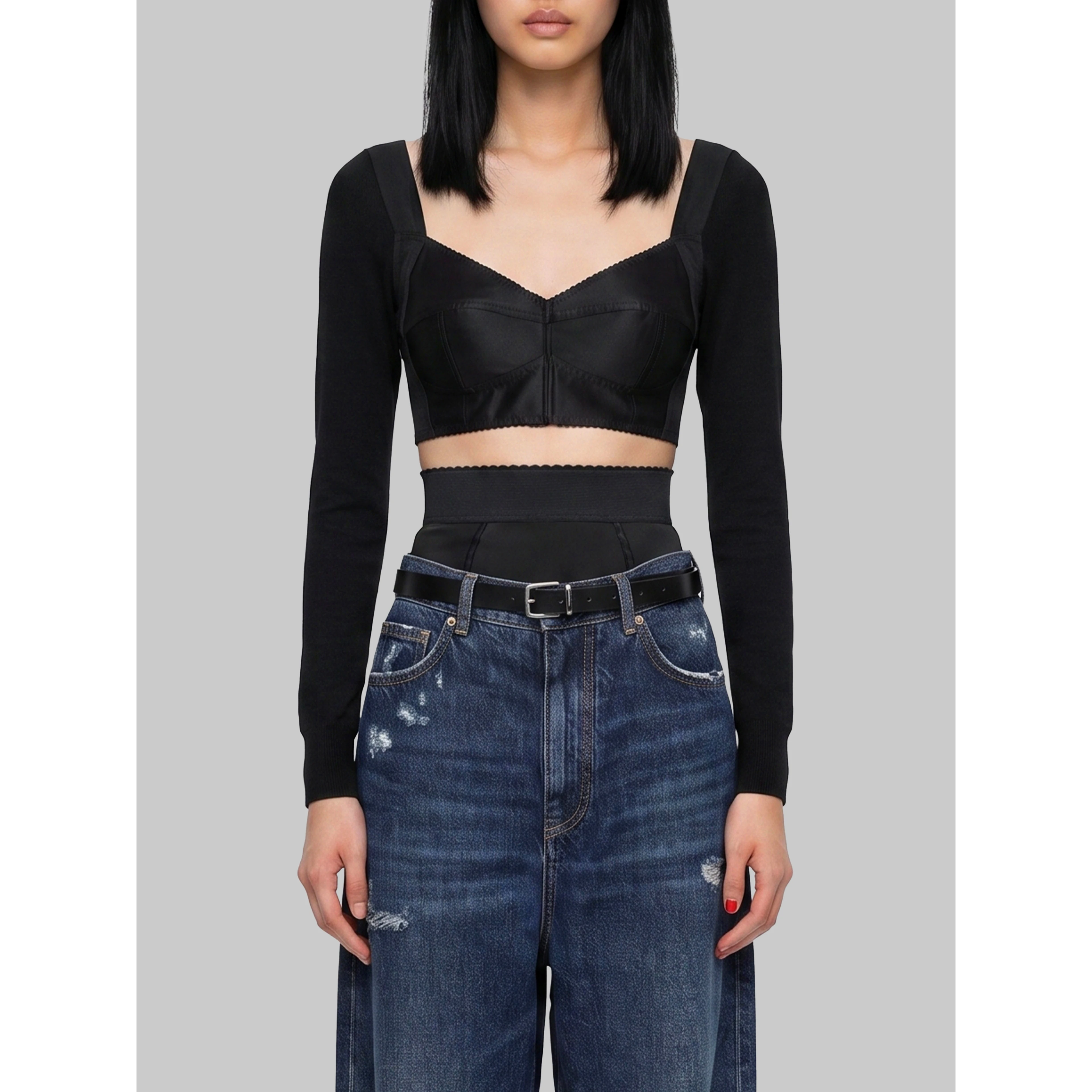 Top bustier in satin