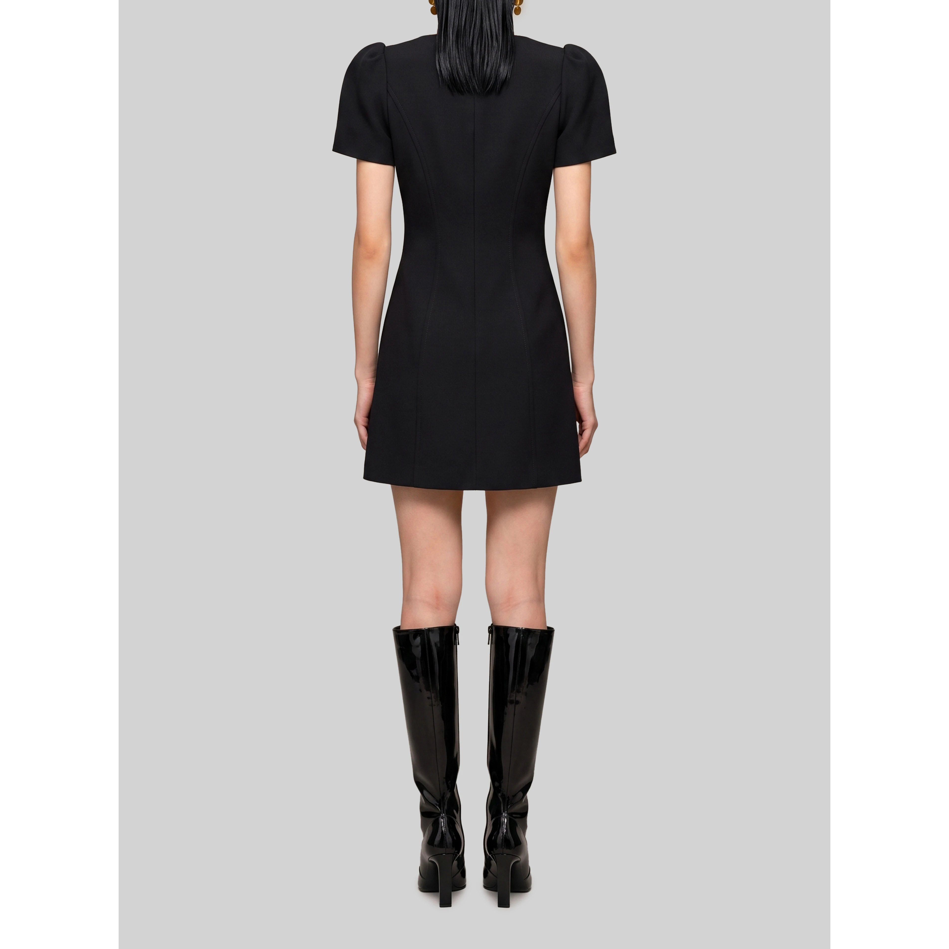 Double crepe mini dress