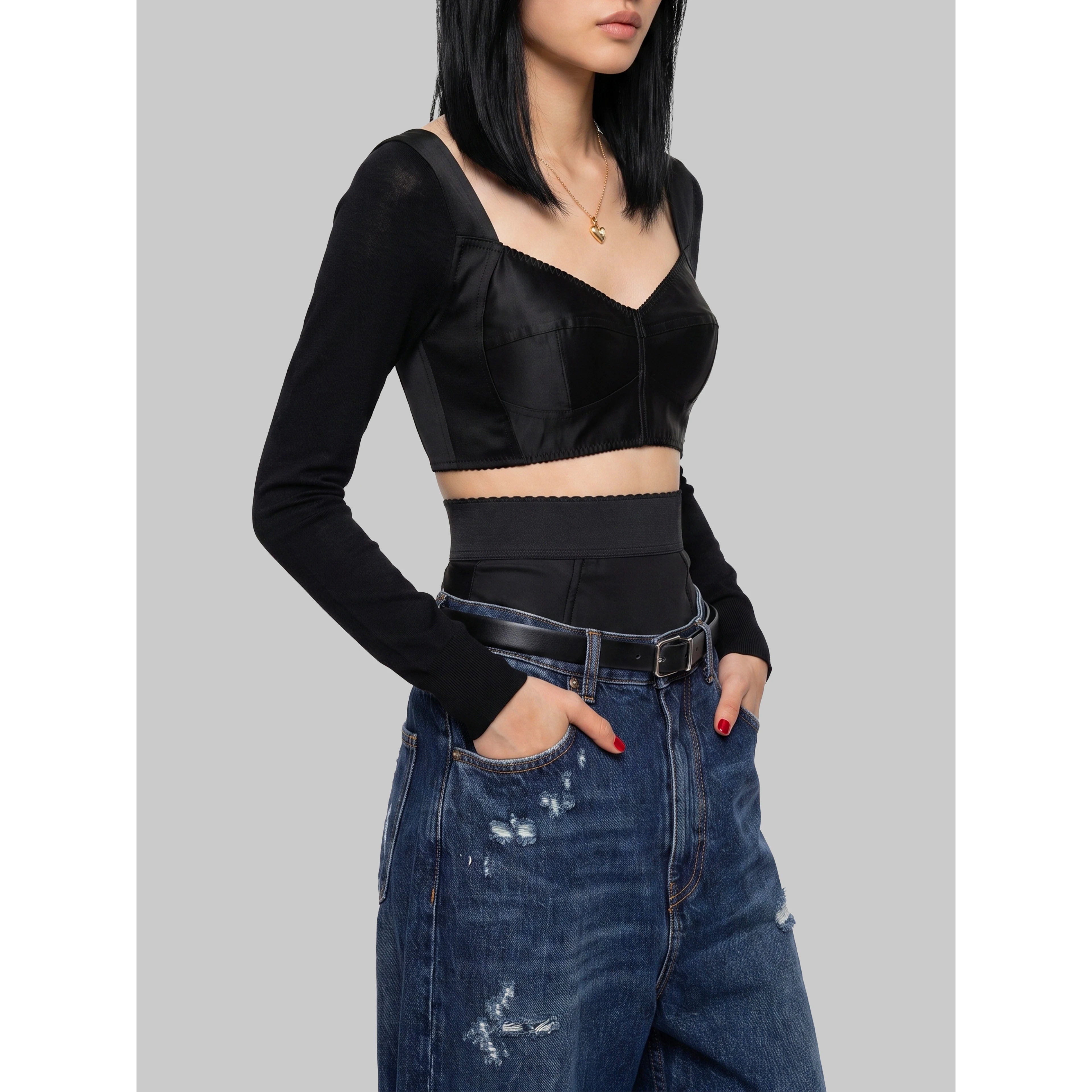 Top bustier in satin