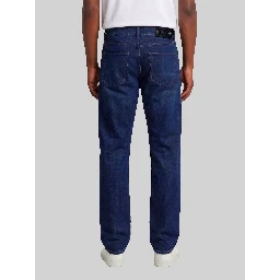 Rinse blue denim jeans
