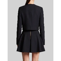 Crop natté wool jacket