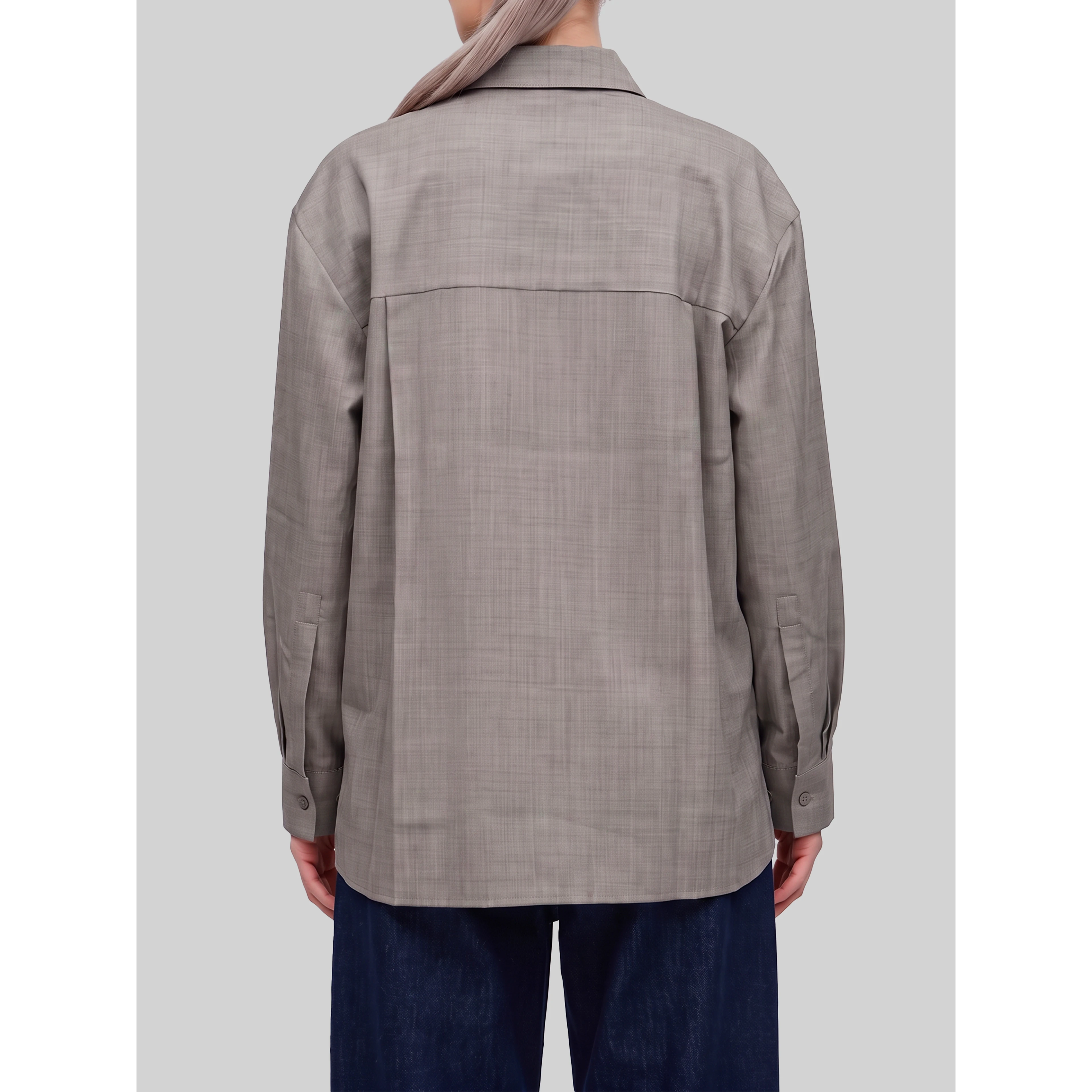 Oana shirt in light taupe melange
