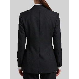 Single-breasted technical fabric jacket