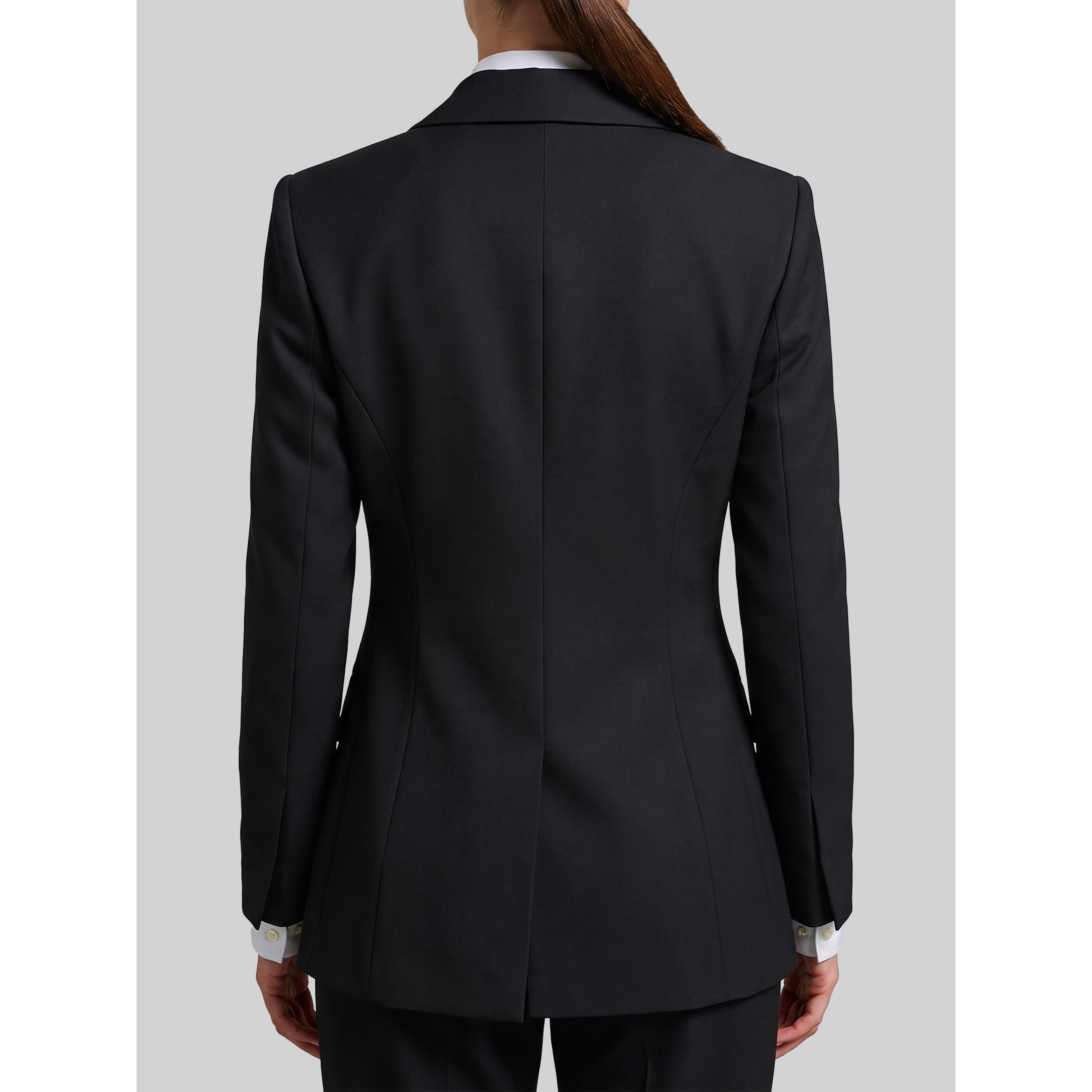 Single-breasted technical fabric jacket