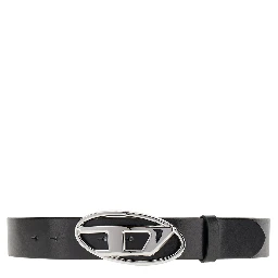 'D' logo leather belt