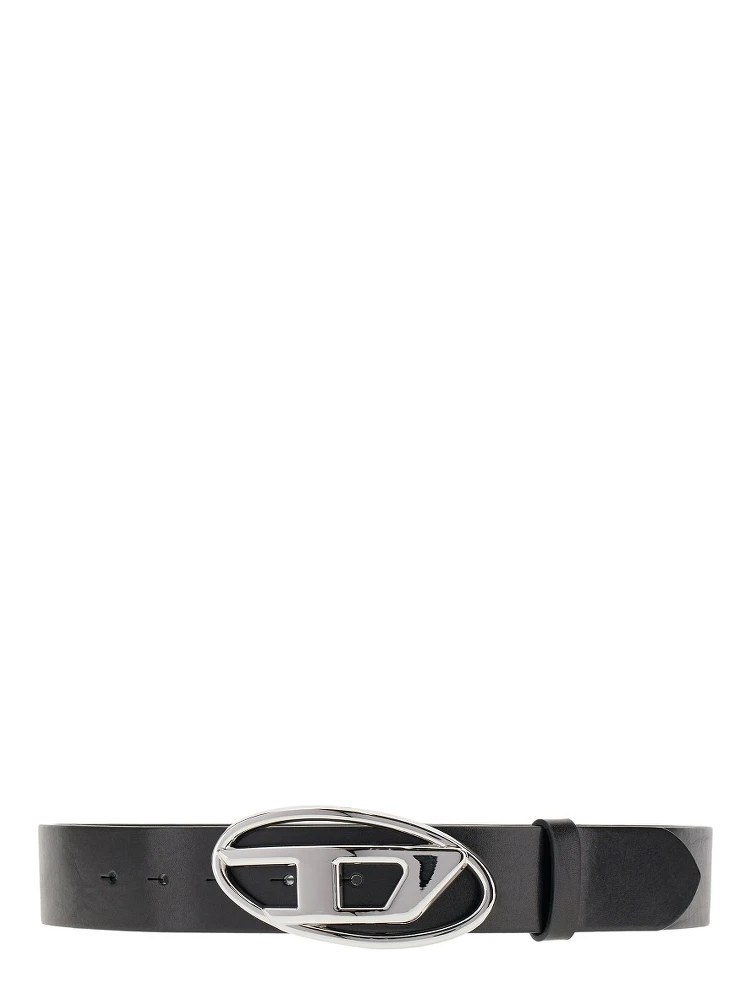 'D' logo leather belt