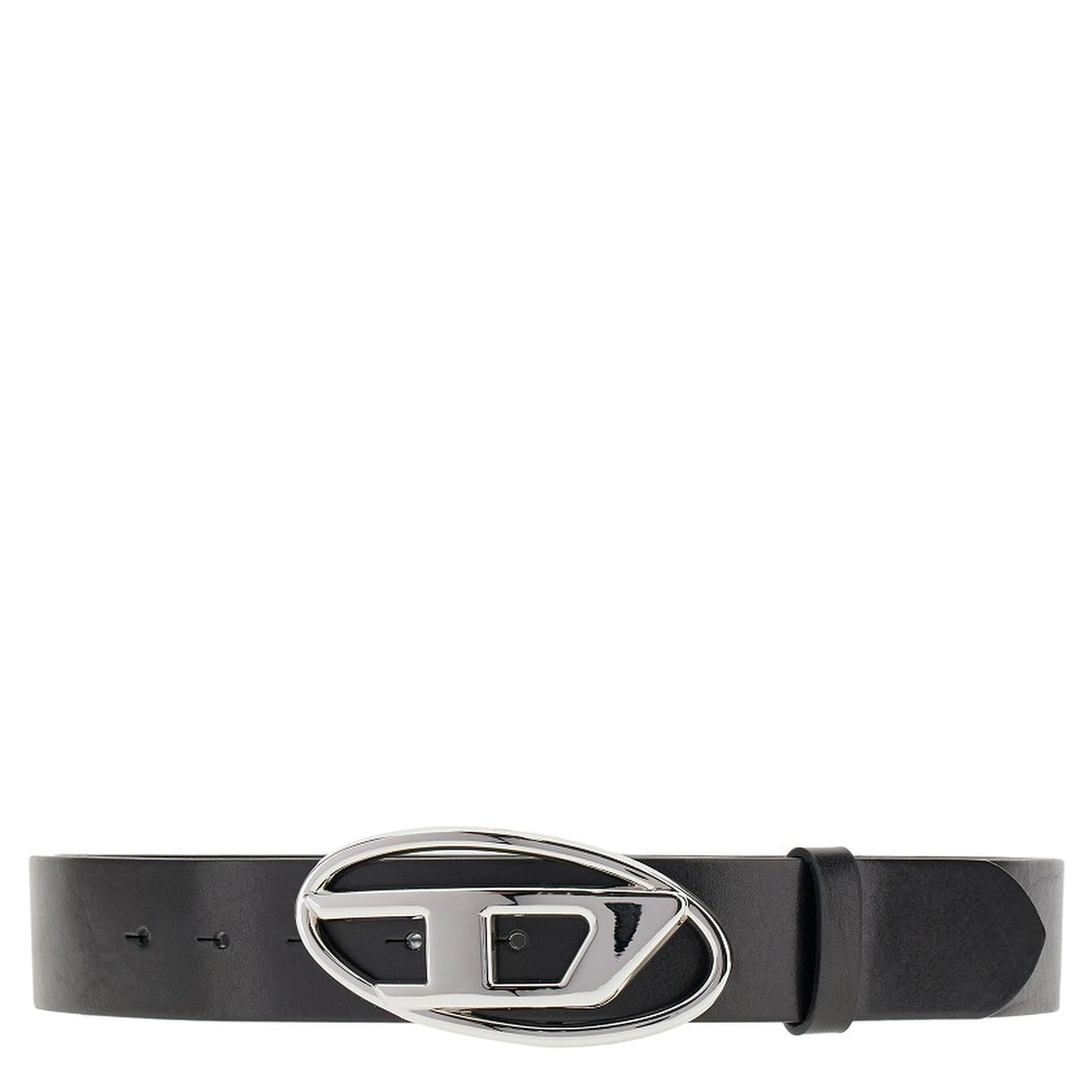 'D' logo leather belt
