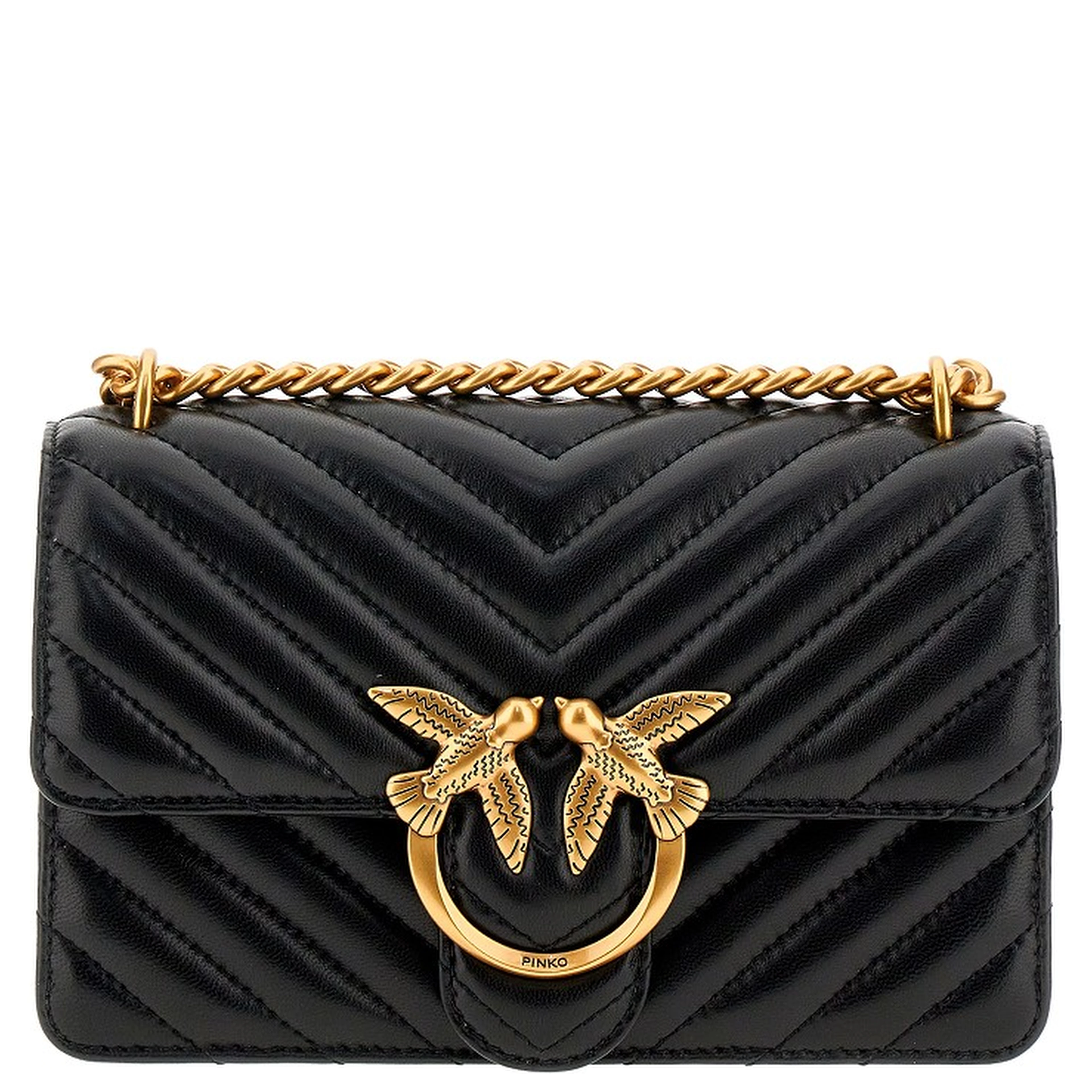 Chevron leather Mini Love One bag