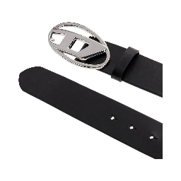 'D' logo leather belt