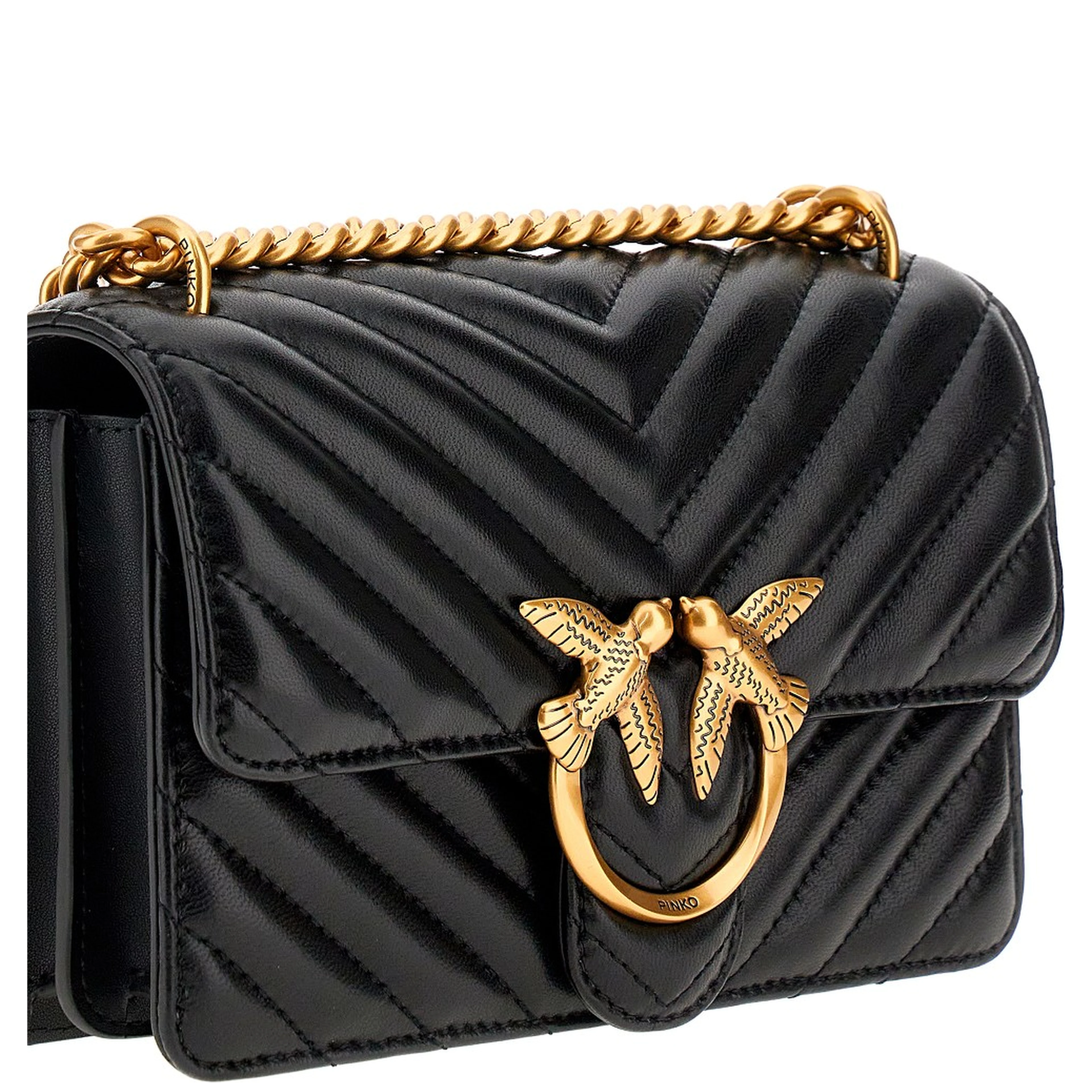 Chevron leather Mini Love One bag