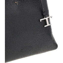 Grained leather mini shopping bag
