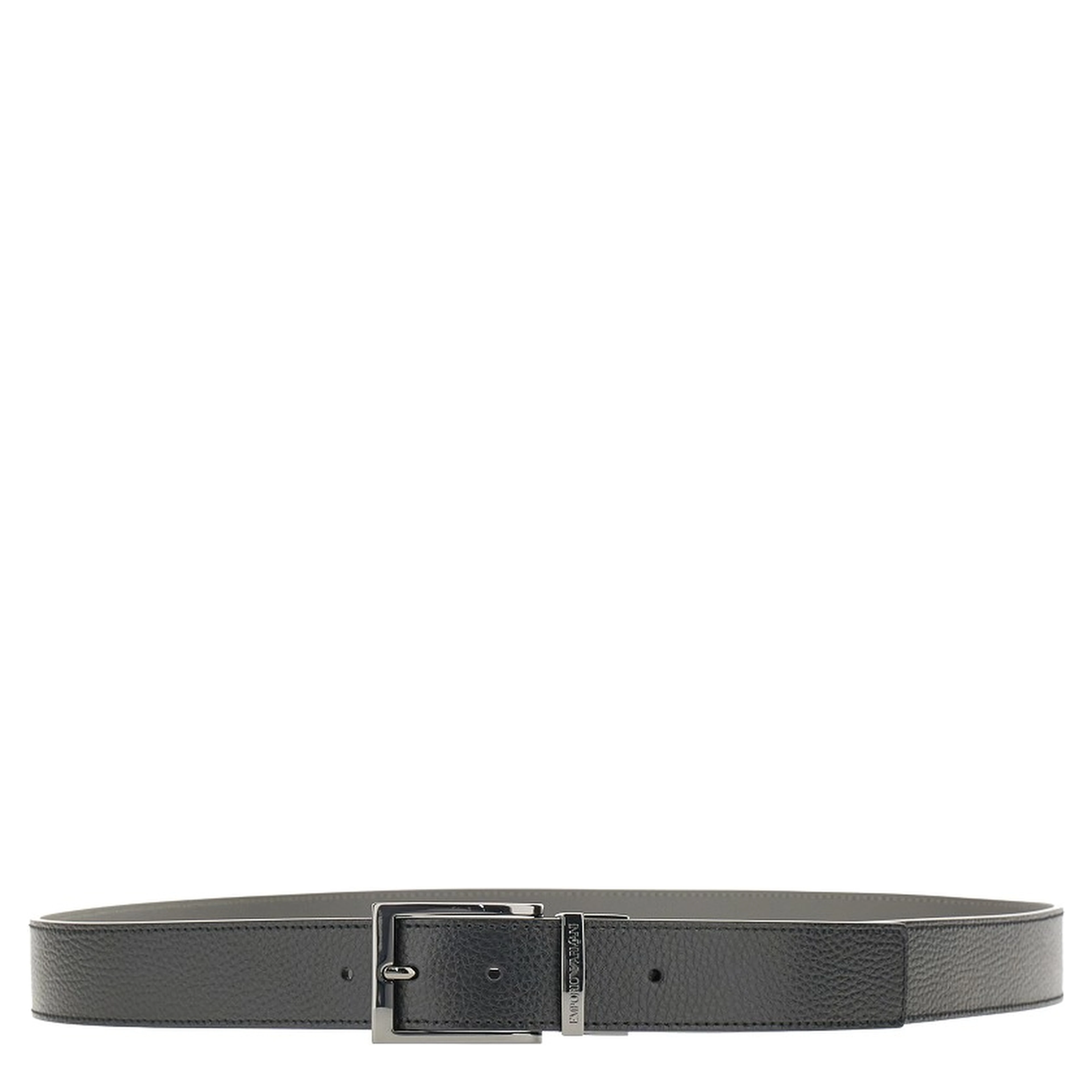 Grained leather belt
