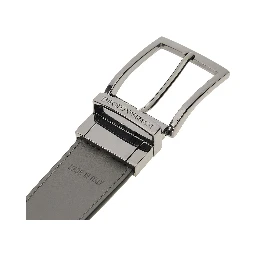 Grained leather belt
