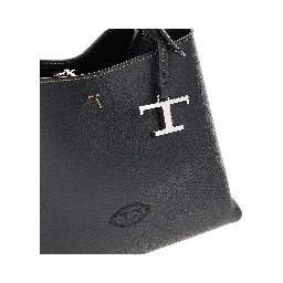 Grain leather micro shopping bag
