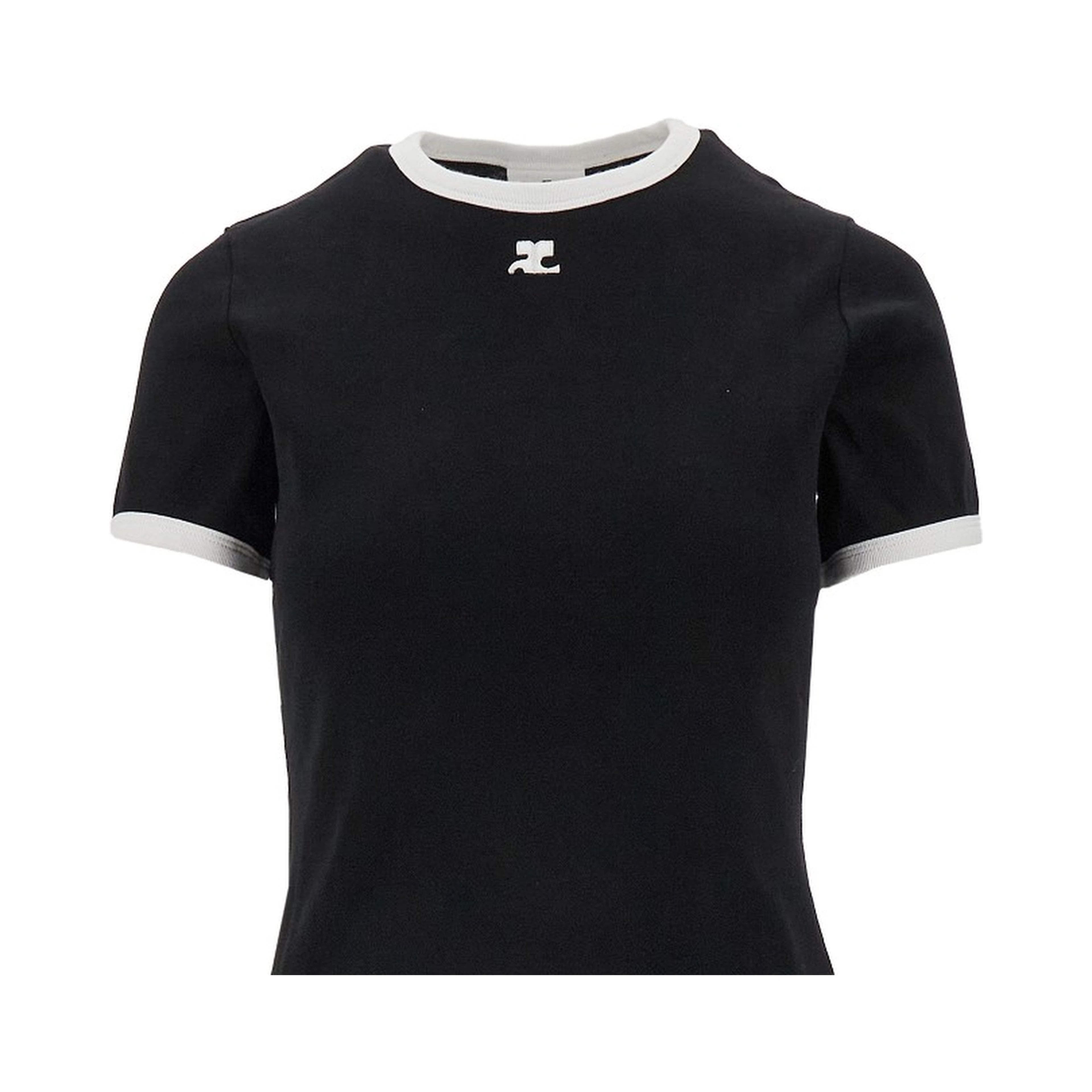 Cotton T-shirt with contrasting trims