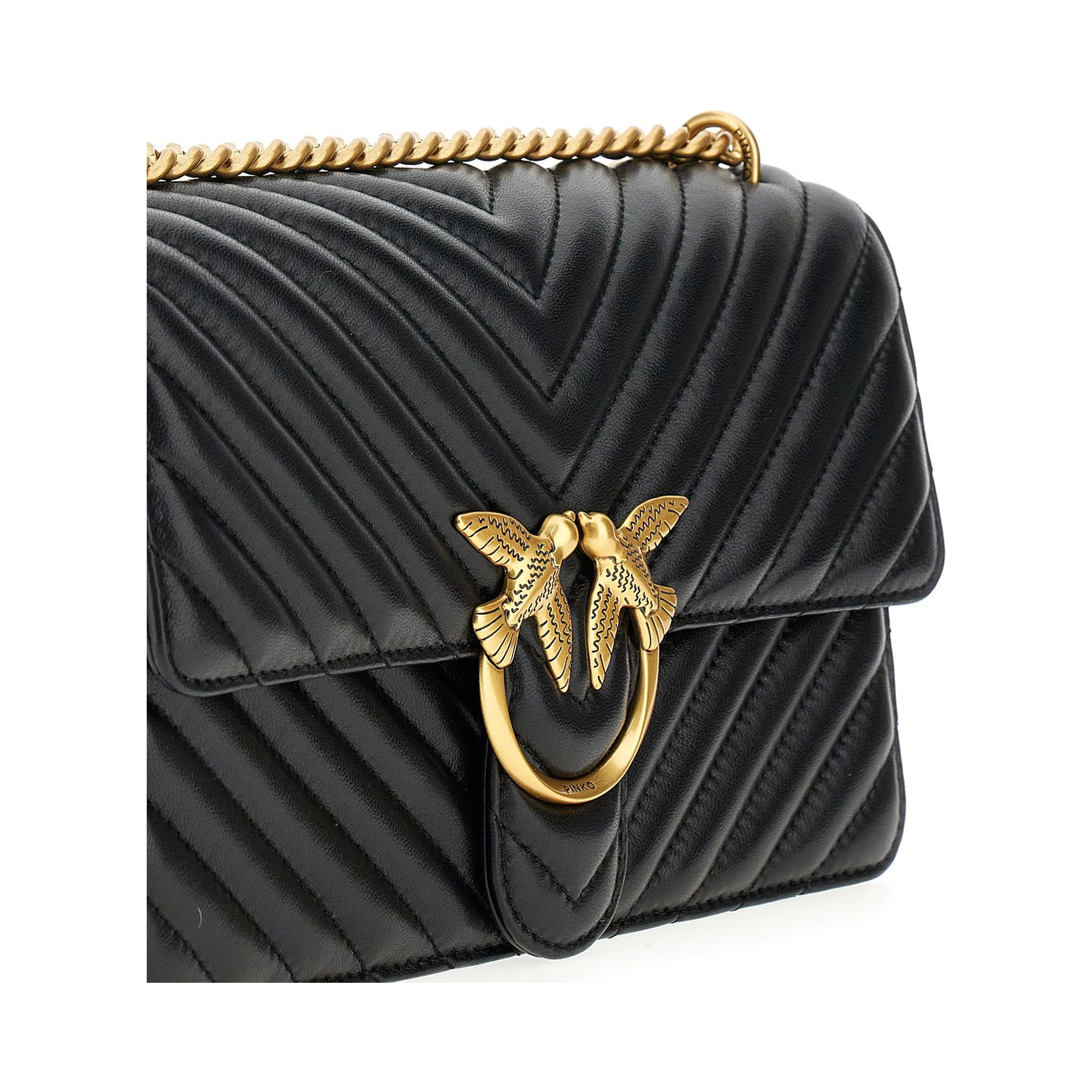 Chevron leather 'Love One Classic' bag