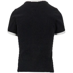 Cotton T-shirt with contrasting trims