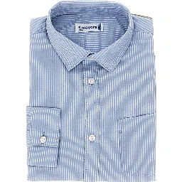 Poplin shirt with striped motif