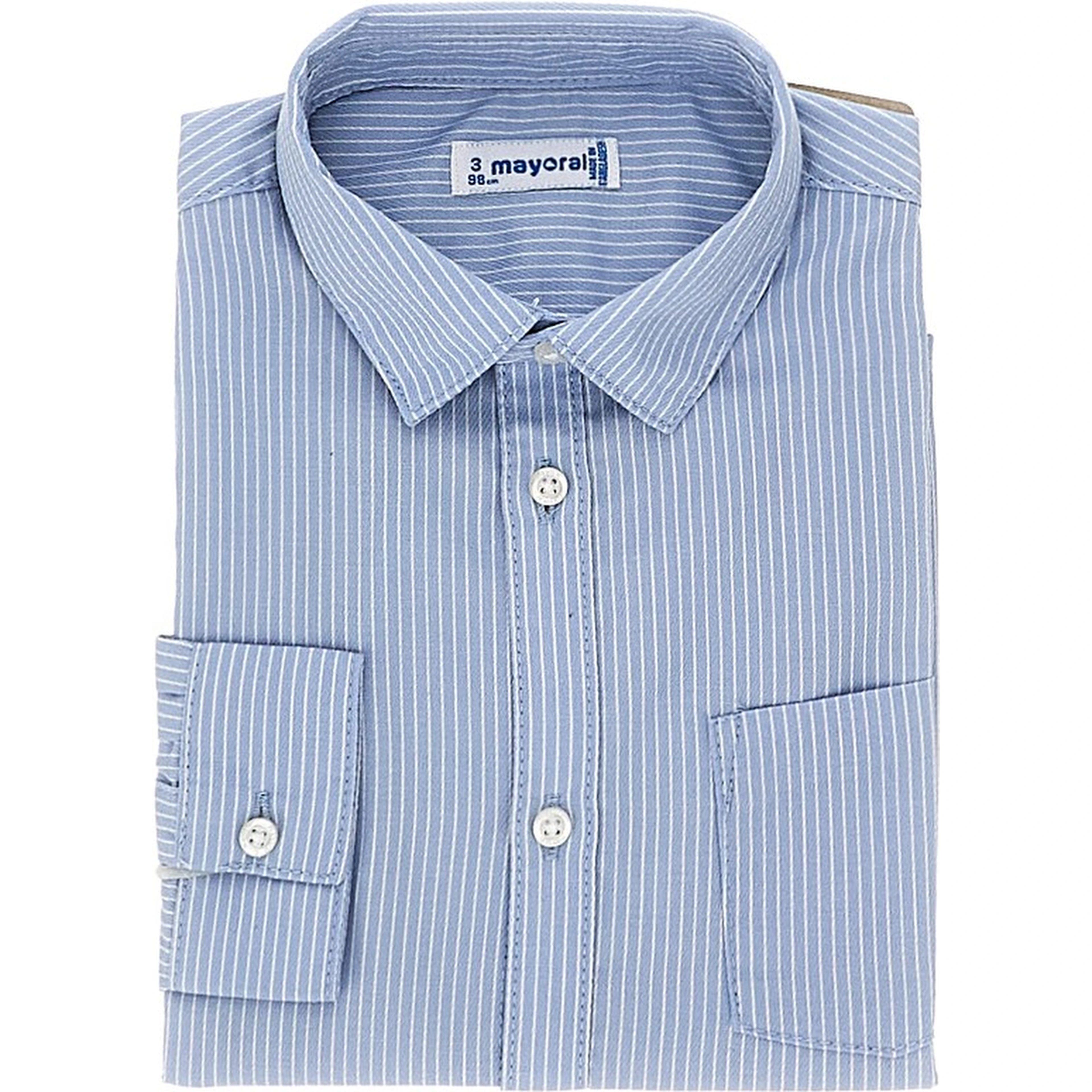 Poplin shirt with striped motif