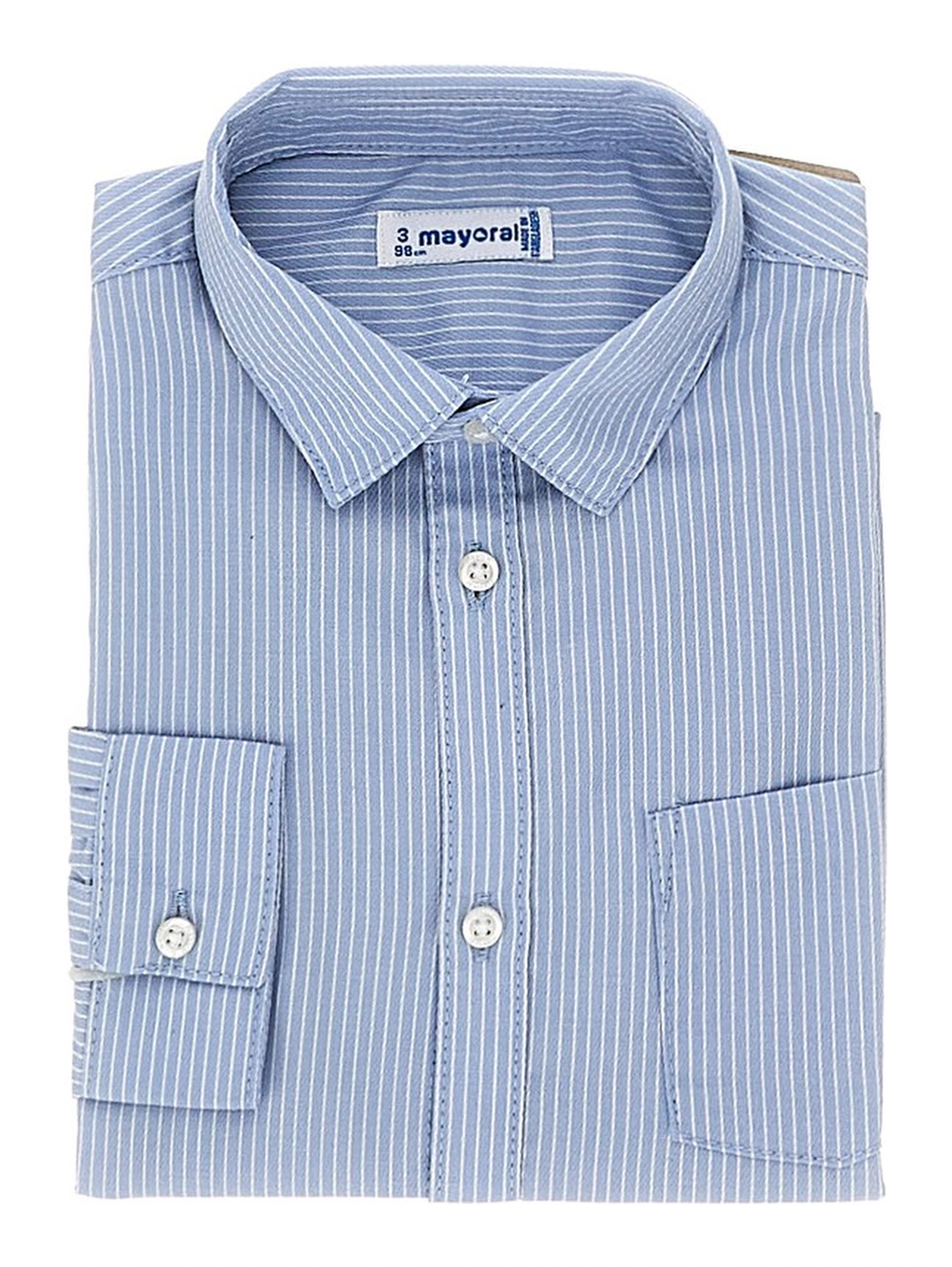 Poplin shirt with striped motif
