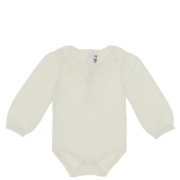 Bodysuit with embroidered collar