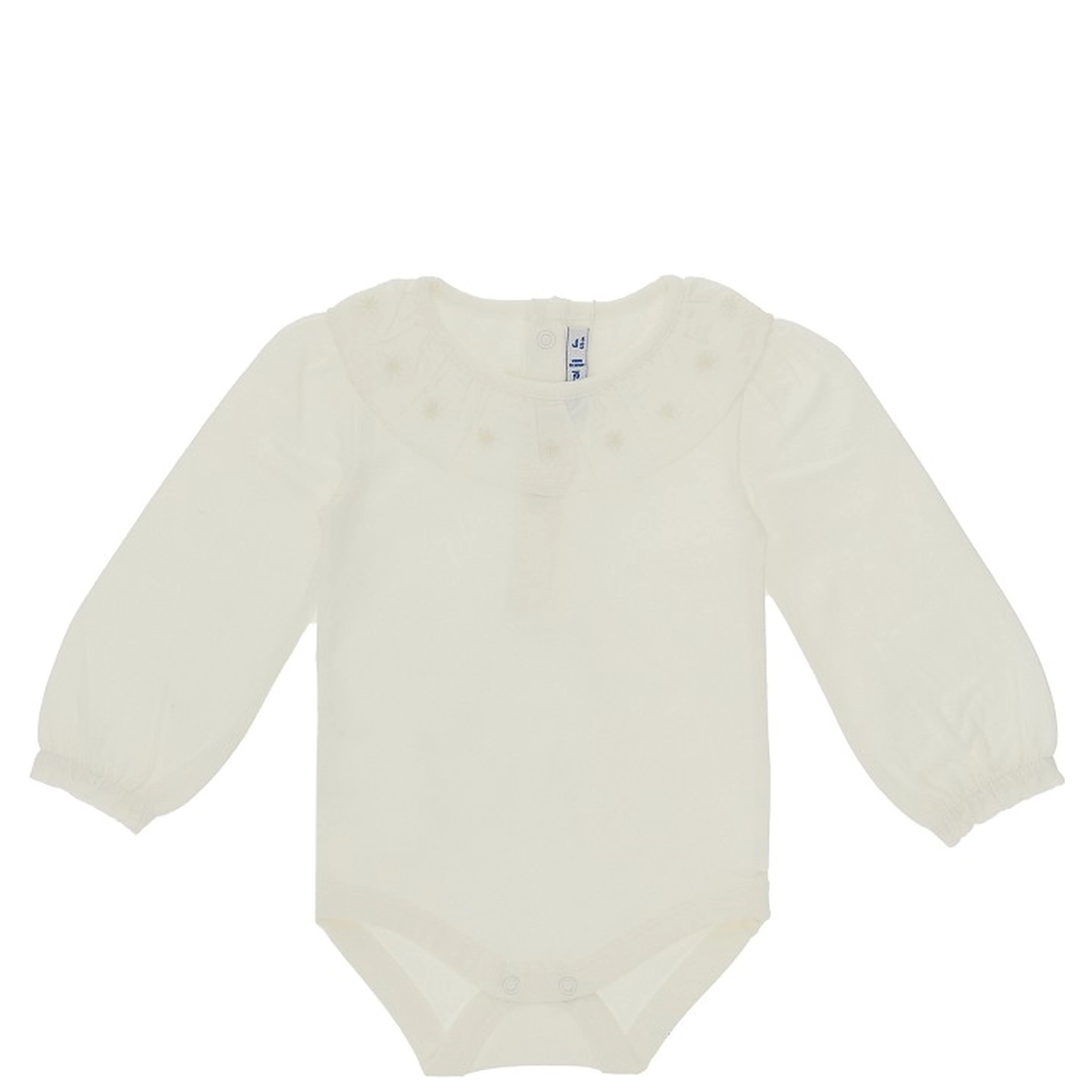 Bodysuit with embroidered collar