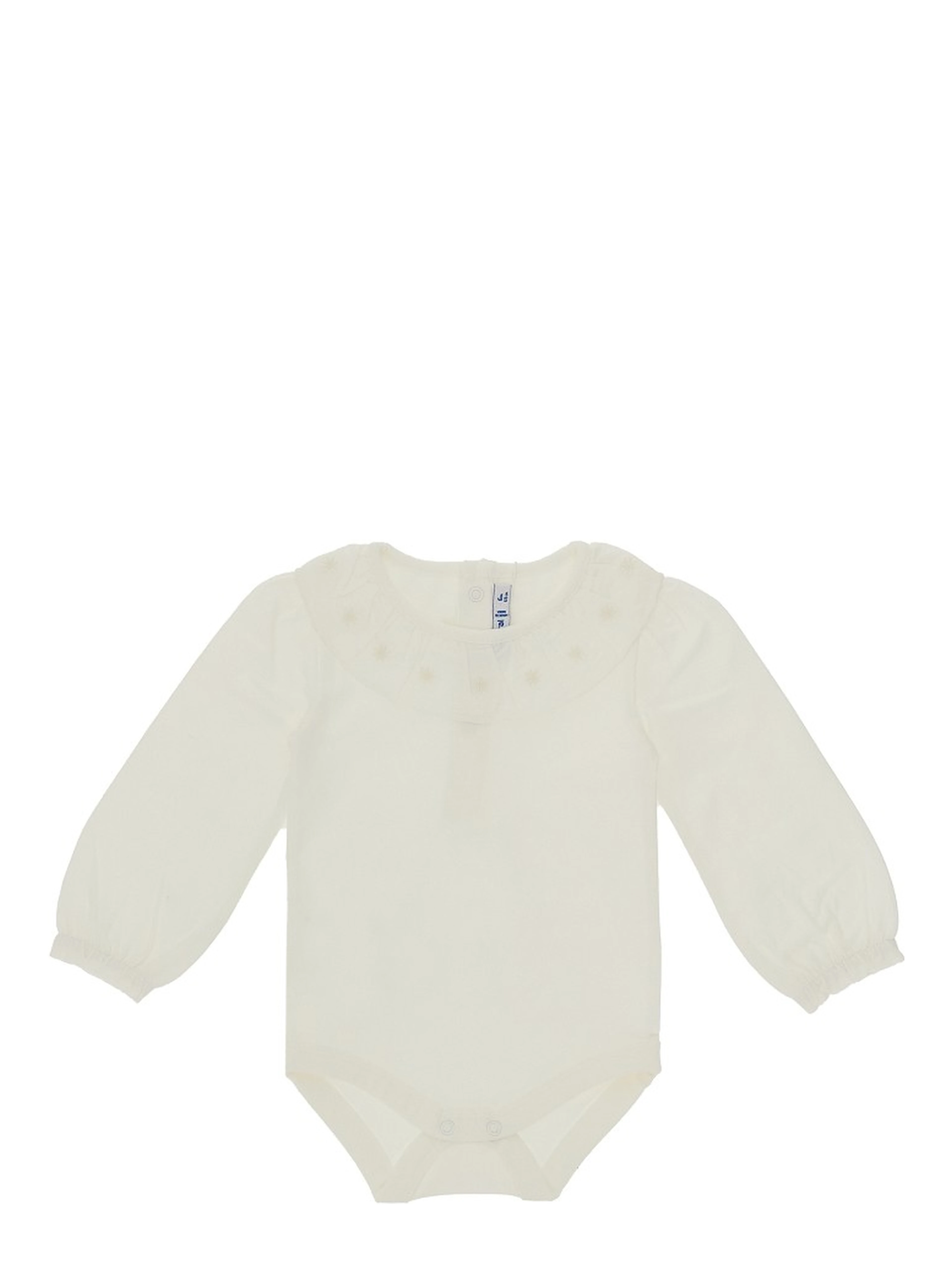 Bodysuit with embroidered collar