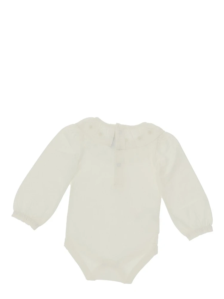 Bodysuit with embroidered collar alternative