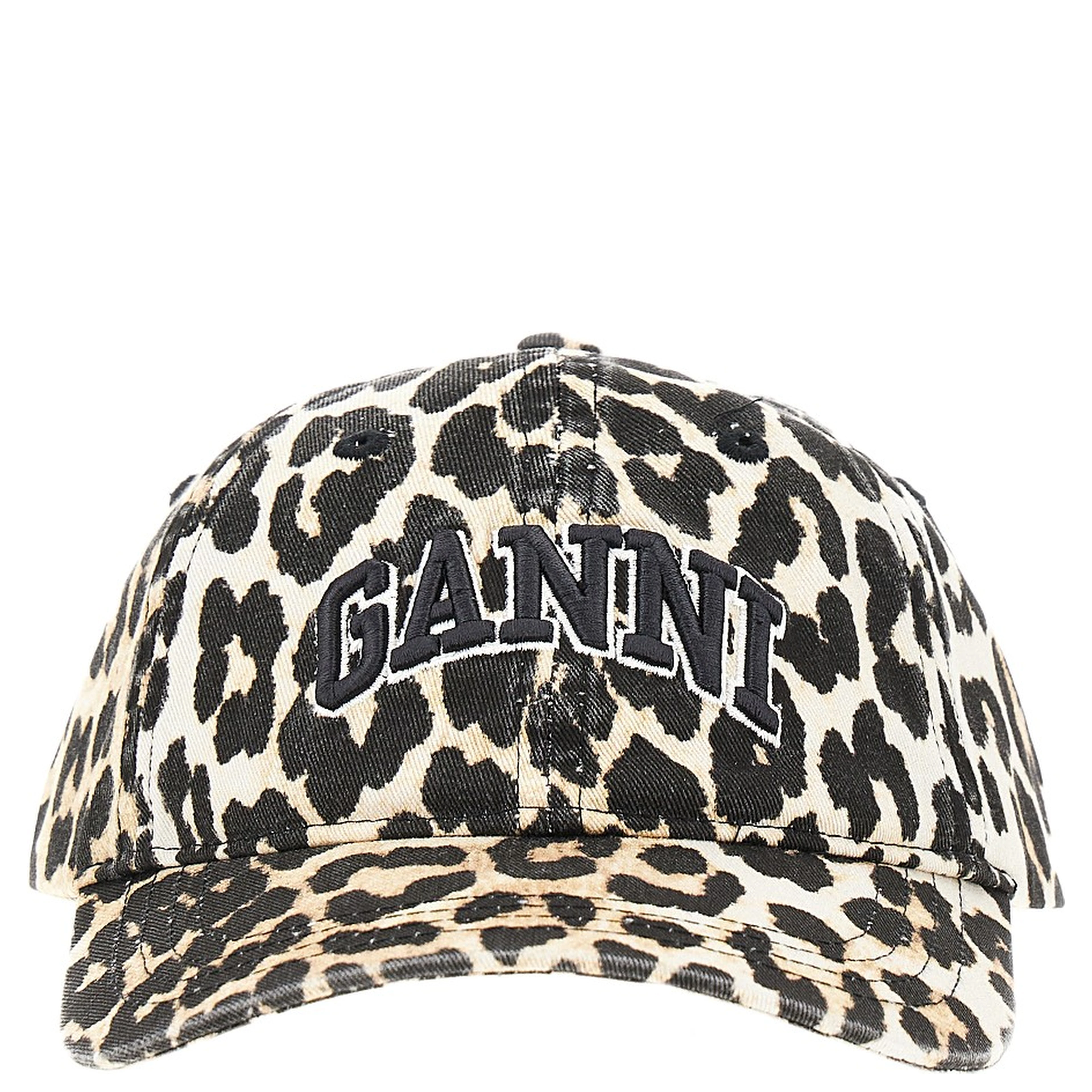 Leopard-print organic cotton baseball hat