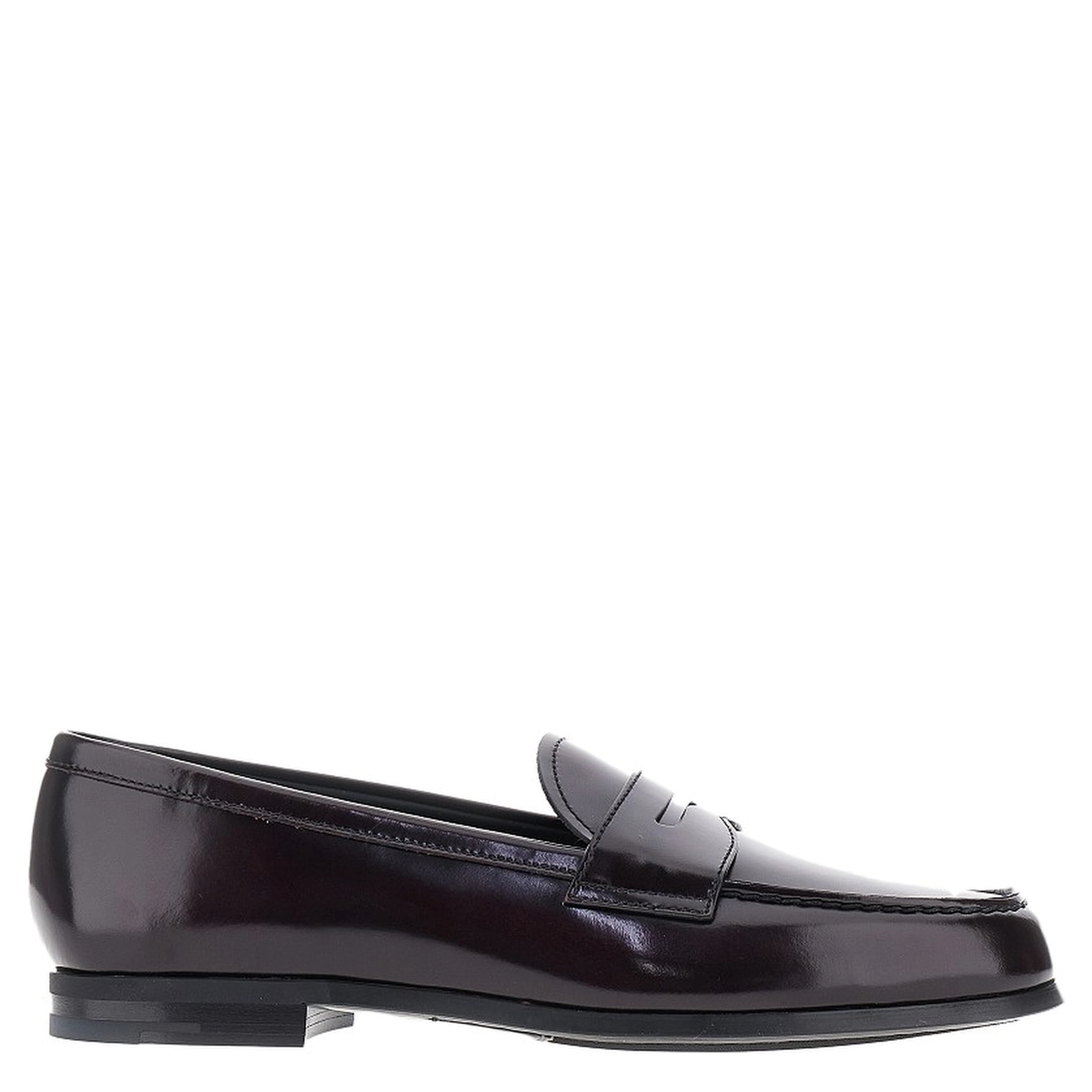 'Natalie' fumé polished leather loafers