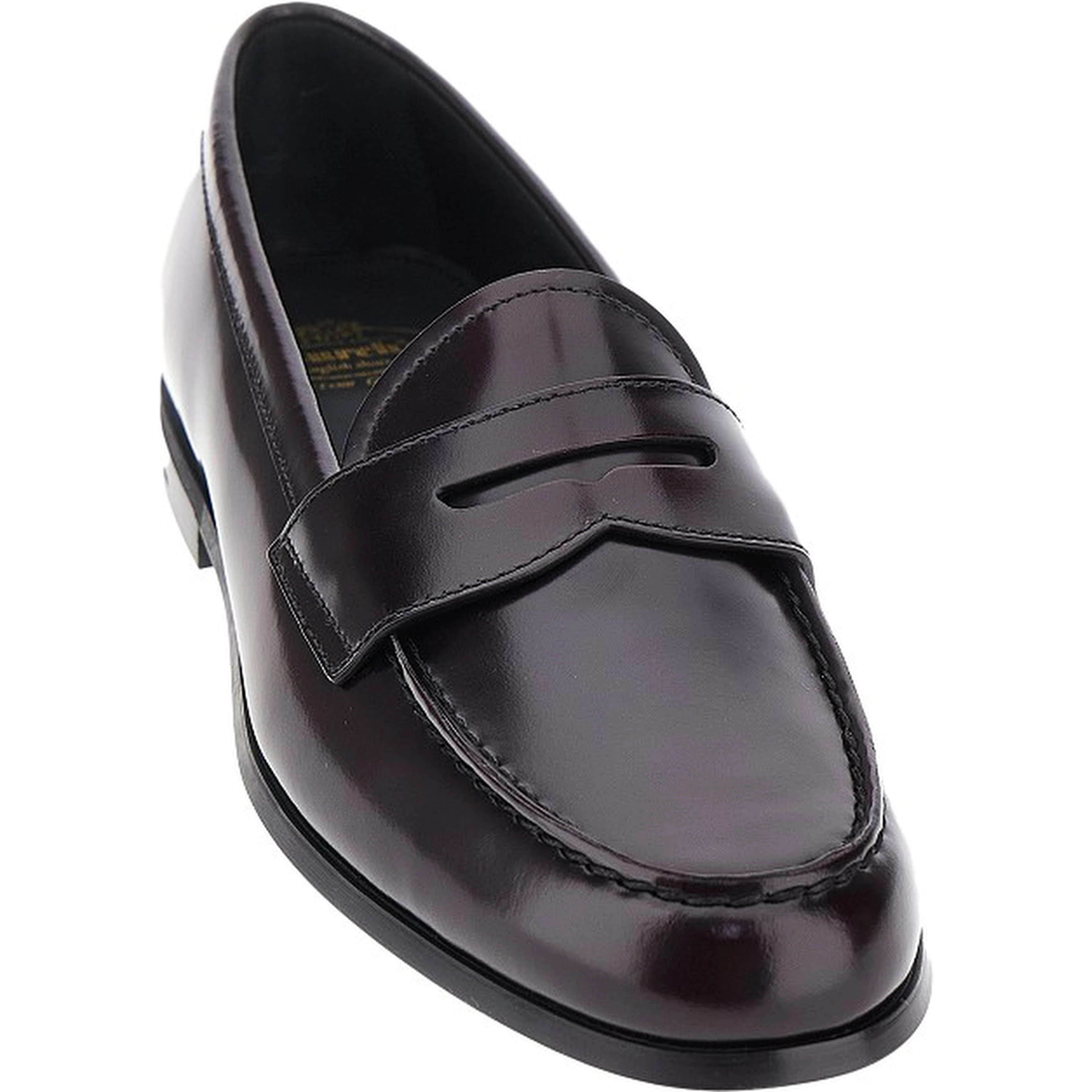 'Natalie' fumé polished leather loafers