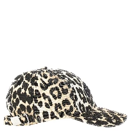 Leopard-print organic cotton baseball hat