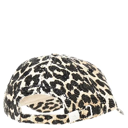 Leopard-print organic cotton baseball hat
