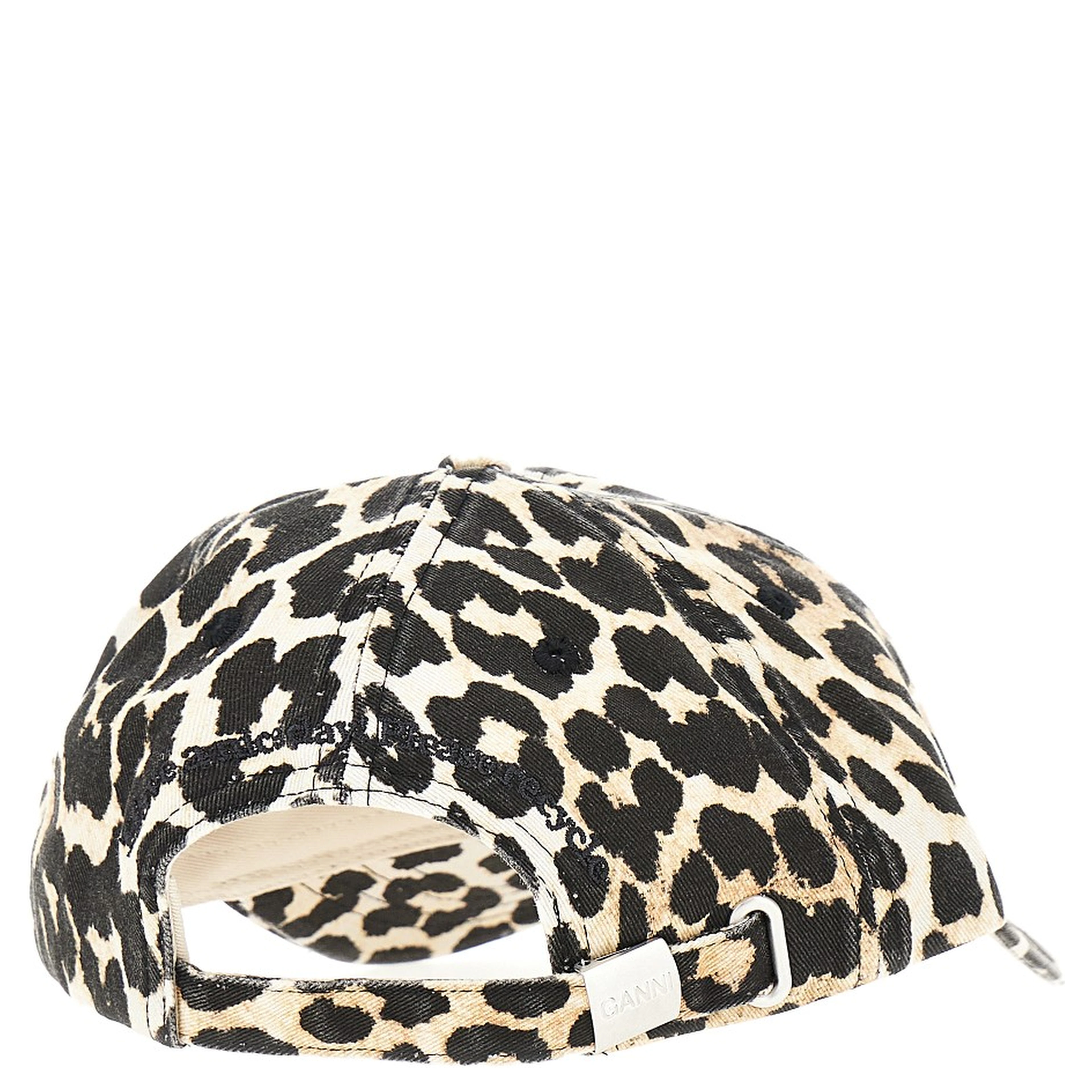 Leopard-print organic cotton baseball hat