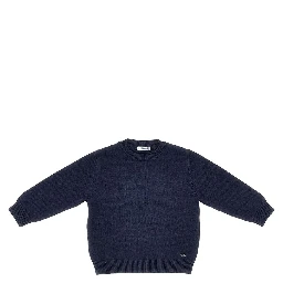 Cotton and wool-blend knitted sweater