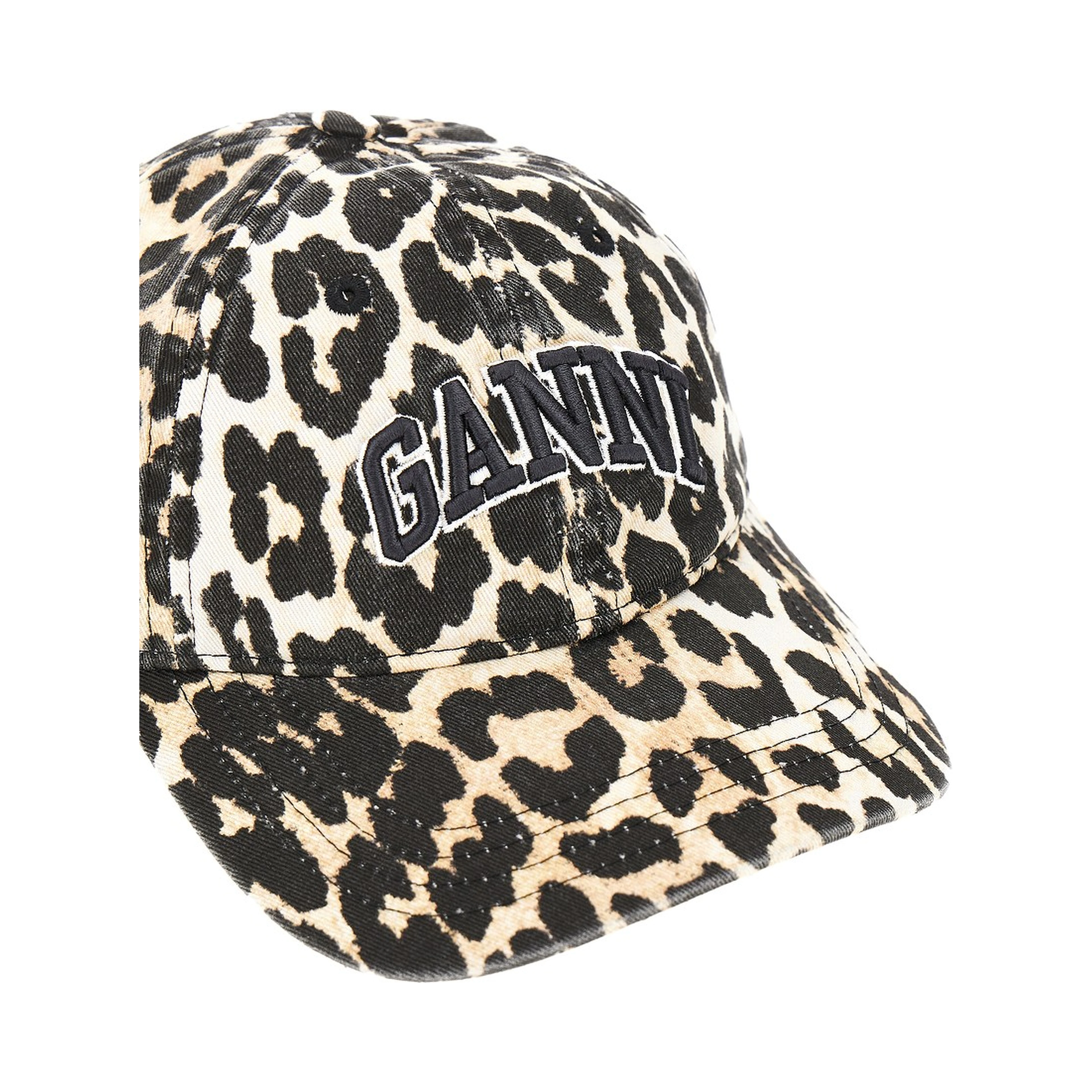 Leopard-print organic cotton baseball hat