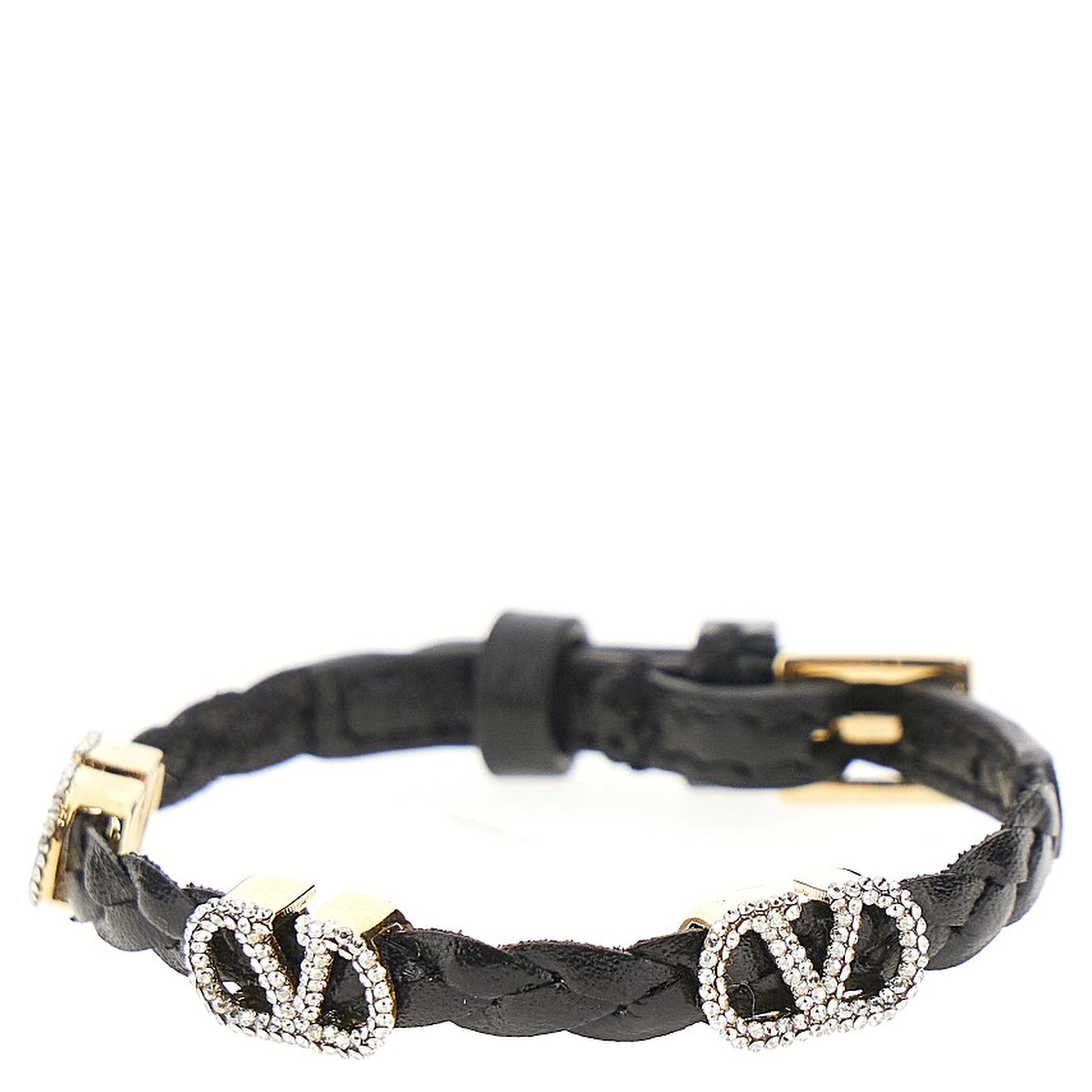 'VLogo Signature' leather bracelet