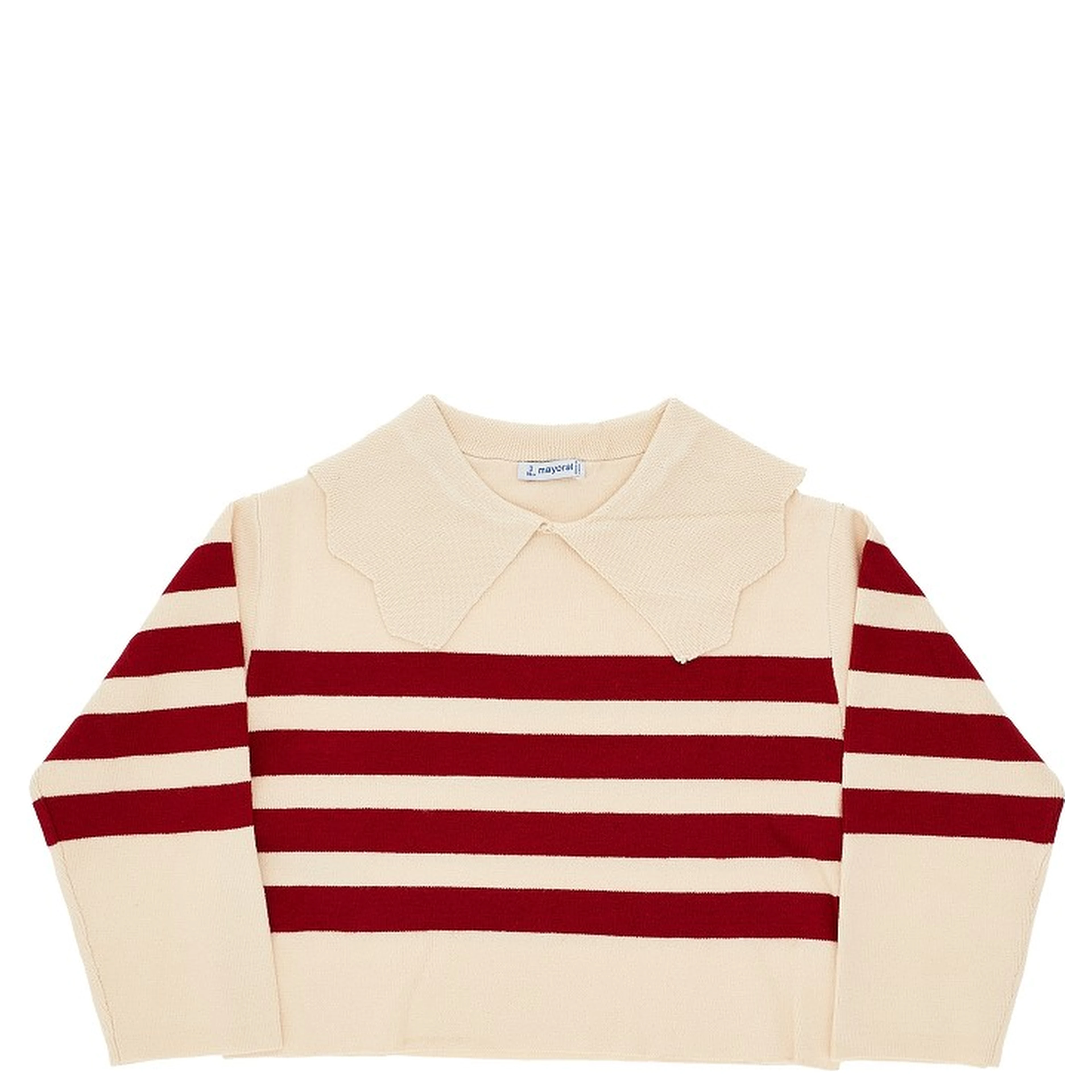 Knitted sweater with collar