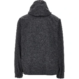 Wool Touch Laminar bluson jacket
