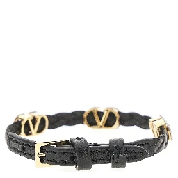 'VLogo Signature' leather bracelet