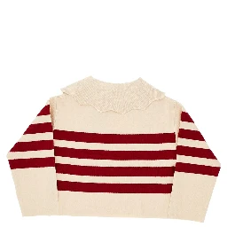 Knitted sweater with collar