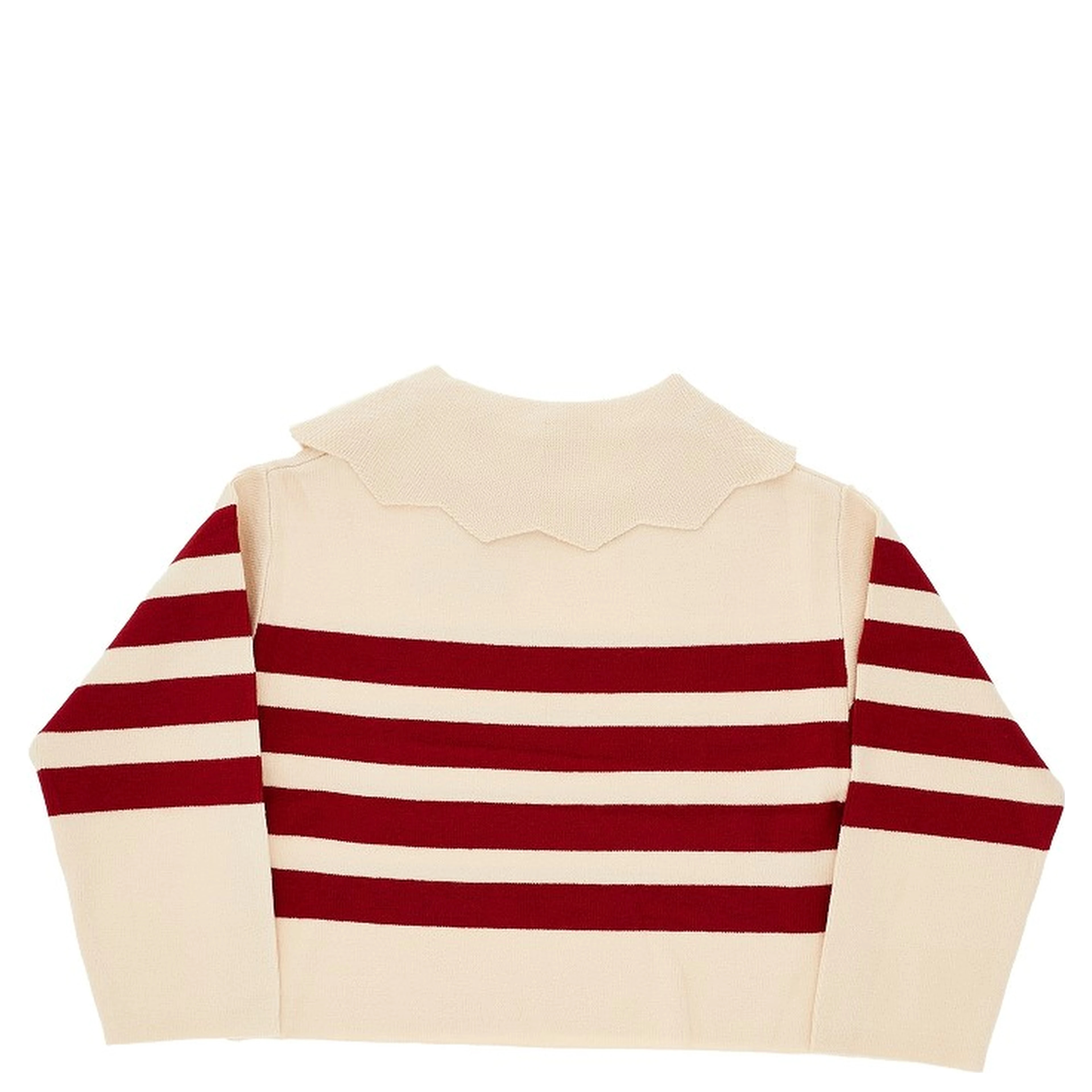 Knitted sweater with collar