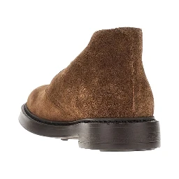 Suede leather laced shoes